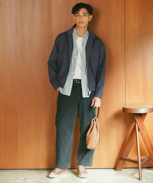 BAYFLOW（ベイフロー）の「コーデュロイセミワイドパンツ（その他パンツ・メンズ・ブラック/ブルー・MEDIUM/LARGE）」の3枚目の写真