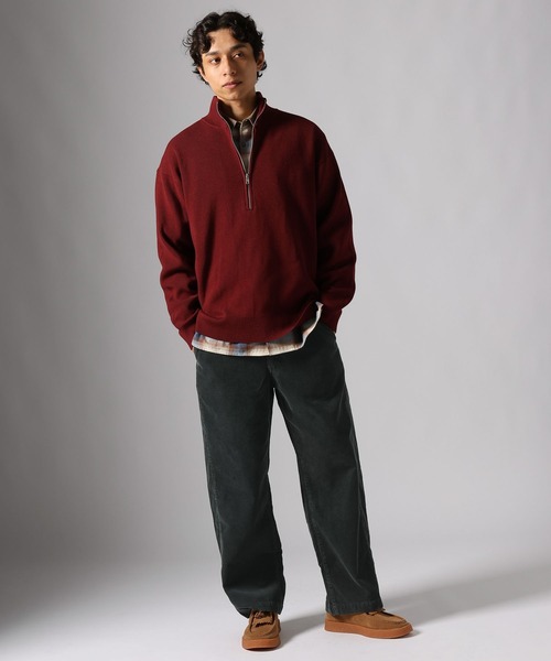 BAYFLOW（ベイフロー）の「コーデュロイセミワイドパンツ（その他パンツ・メンズ・ブラック/ブルー・MEDIUM/LARGE）」の5枚目の写真