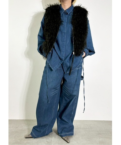 MIDVEIN(ミッドヴェイン)の「fur vest(その他アウター・レディース・ブラウン/アイボリー/ブラック・FREE)」の14枚目の写真