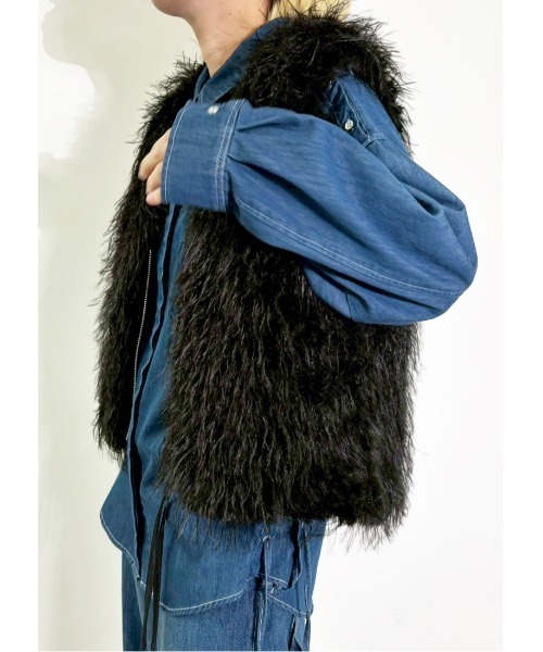 MIDVEIN(ミッドヴェイン)の「fur vest(その他アウター・レディース・ブラウン/アイボリー/ブラック・FREE)」の15枚目の写真