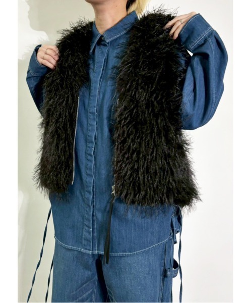 MIDVEIN(ミッドヴェイン)の「fur vest(その他アウター・レディース・ブラウン/アイボリー/ブラック・FREE)」の16枚目の写真