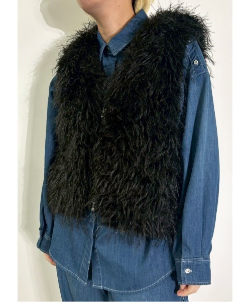 MIDVEIN(ミッドヴェイン)の「fur vest(その他アウター・レディース・ブラウン/アイボリー/ブラック・FREE)」の17枚目の写真