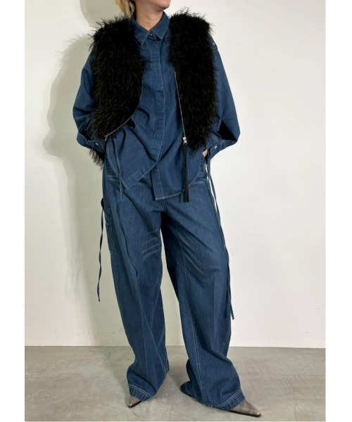 MIDVEIN(ミッドヴェイン)の「fur vest(その他アウター・レディース・ブラウン/アイボリー/ブラック・FREE)」の20枚目の写真