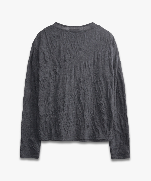 DOFFJASON(ドフジェーソン)の「オブリーク レイヤード ロングスリーブ チャコール(Tシャツ/カットソー・メンズ・その他・MEDIUM/LARGE/X-LARGE)」の3枚目の写真