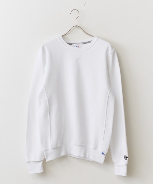 Russell Athletic(ラッセルアスレティック)の「【ROOPTOKYO別注】Russell Athletic/ラッセルアスレティック Dri Power Crewneck Sweatshirt コットン クルーネック仕様 スウェット メンズ レディース 刺繍 ブランドロゴ 保温 2026秋冬 秋服 冬服(スウェット・メンズ・ホワイト/ブラック/グレー/オレンジ/インディゴブルー・S/M/L/XL/XXL)」の1枚目の写真