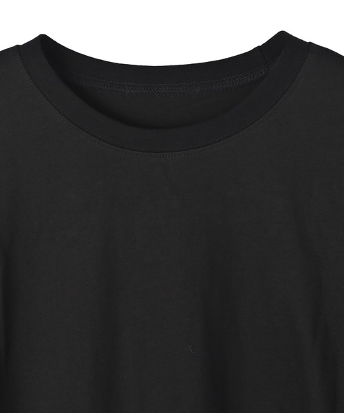 STYLE DELI(スタイルデリ)の「【DELI by】コットン100%バックロングプルオーバー(Tシャツ/カットソー・レディース・ホワイト/グレー系その他/ブラック・M)」の15枚目の写真