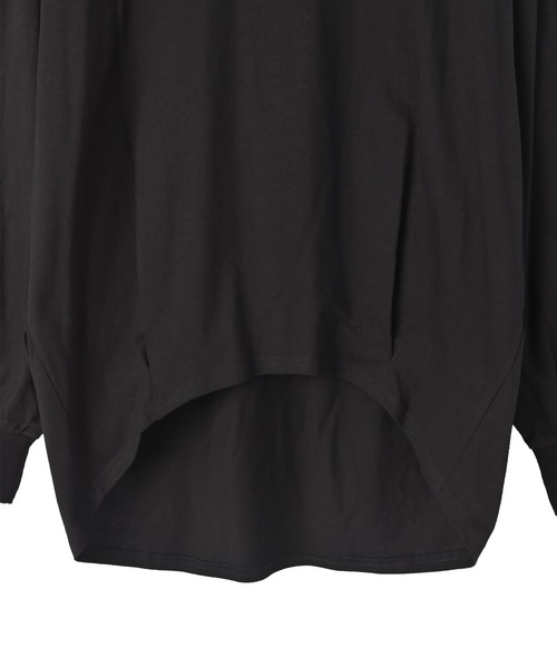 STYLE DELI(スタイルデリ)の「【DELI by】コットン100%バックロングプルオーバー(Tシャツ/カットソー・レディース・ホワイト/グレー系その他/ブラック・M)」の17枚目の写真