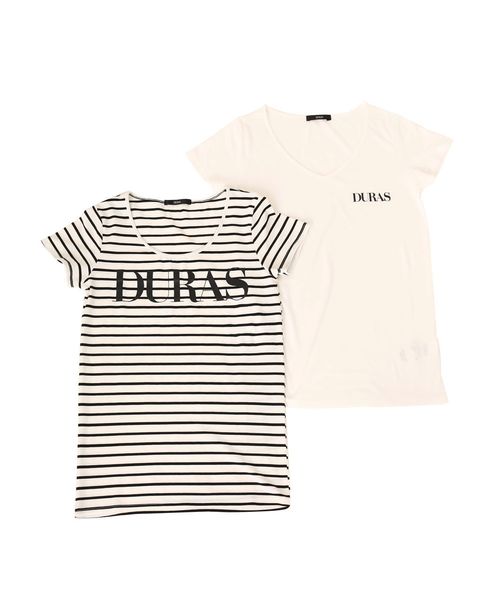 DURAS（デュラス）の「デュラスロゴパックＴシャツ（Tシャツ/カットソー・レディース・ブラック×ホワイト/ホワイト/ホワイト×ブラック/ブラック/ピンク系その他/その他・FREE）」の6枚目の写真