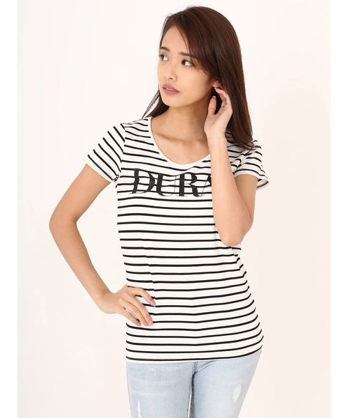 DURAS（デュラス）の「デュラスロゴパックＴシャツ（Tシャツ/カットソー・レディース・ブラック×ホワイト/ホワイト/ホワイト×ブラック/ブラック/ピンク系その他/その他・FREE）」の8枚目の写真