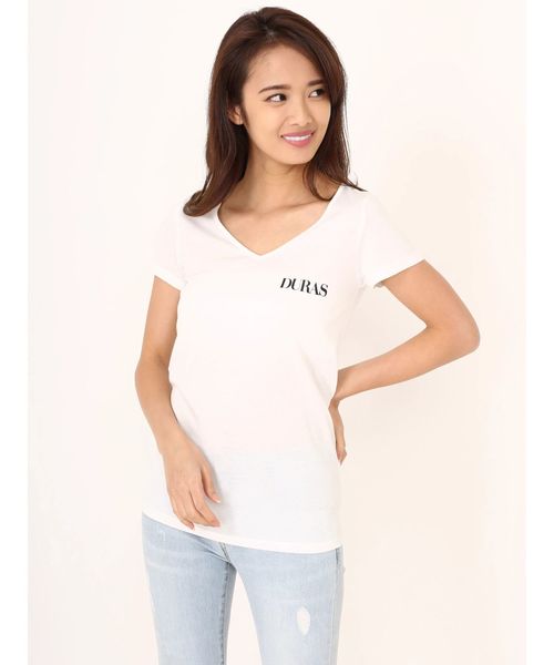 DURAS（デュラス）の「デュラスロゴパックＴシャツ（Tシャツ/カットソー・レディース・ブラック×ホワイト/ホワイト/ホワイト×ブラック/ブラック/ピンク系その他/その他・FREE）」の7枚目の写真