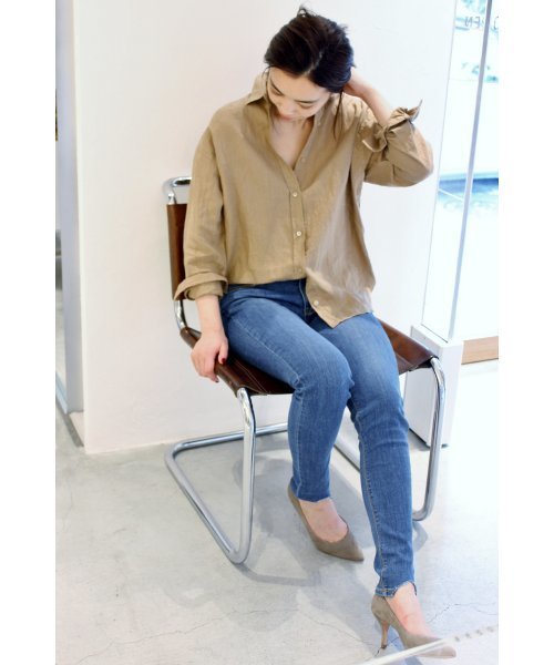 plage（プラージュ）の「60S ウォッシュリネンシャツ◆（シャツ/ブラウス・レディース・ホワイト/ベージュ/ネイビー・FREE）」の16枚目の写真