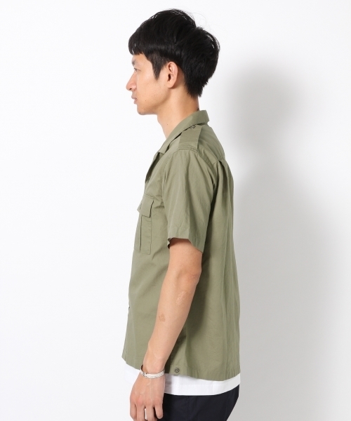 GLOBAL WORK（グローバルワーク）の「オープンカラーシャツ半袖/718594（シャツ/ブラウス・メンズ・ベージュ/カーキ・MEDIUM/LARGE/SMALL/X-LARGE）」の8枚目の写真