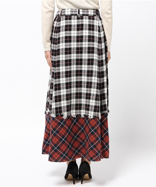MOUSSY（マウジー）の「REMAKE CHECK SK（スカート・レディース・レッド系その他/ホワイト系その他・FREE）」の5枚目の写真