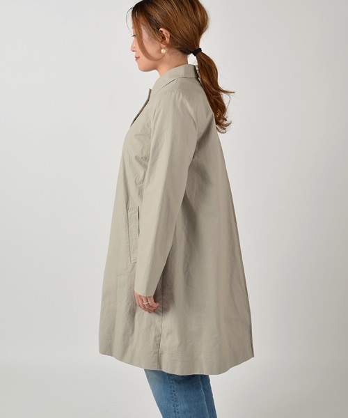 liflattie ships（リフラティ シップス）の「liflattie ships:シングル ステンカラーコート ◇（ステンカラーコート・レディース・ベージュ/ライトブルー/ライトグレー・SMALL/MEDIUM）」の8枚目の写真