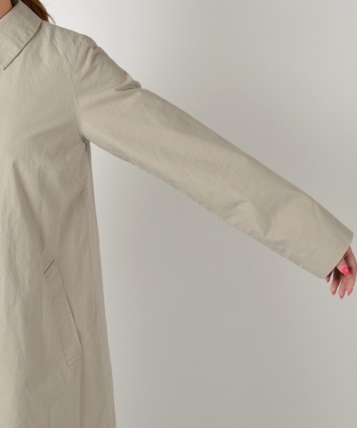 liflattie ships（リフラティ シップス）の「liflattie ships:シングル ステンカラーコート ◇（ステンカラーコート・レディース・ベージュ/ライトブルー/ライトグレー・SMALL/MEDIUM）」の10枚目の写真