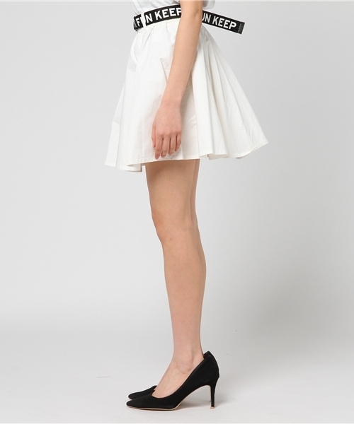 Honeys（ハニーズ）の「ガチャベルト付きフレアミニスカート（スカート・レディース・カモフラージュ/ブラック/レッド/オフホワイト・S/L/M）」の6枚目の写真