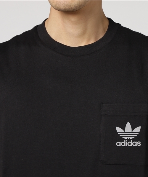 adidas（アディダス）の「オリジナルス Tシャツ[REFLECTIVE POCKET TEE]（Tシャツ/カットソー・メンズ・ホワイト/ブラック・XX-LARGE/X-LARGE/LARGE/MEDIUM/X-SMALL/SMALL）」の5枚目の写真