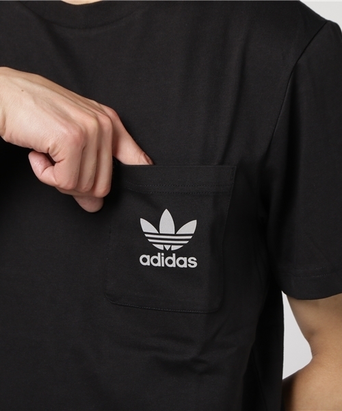adidas（アディダス）の「オリジナルス Tシャツ[REFLECTIVE POCKET TEE]（Tシャツ/カットソー・メンズ・ホワイト/ブラック・XX-LARGE/X-LARGE/LARGE/MEDIUM/X-SMALL/SMALL）」の7枚目の写真