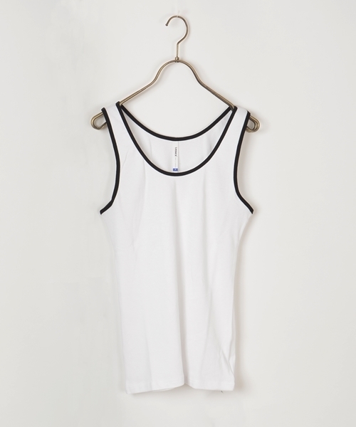 SHIPS BLUESTORE(シップスブルーストア)の「tresics:パイピングリブタンクトップ(タンクトップ・レディース・グレー/ブラック/ホワイト・MEDIUM/SMALL/LARGE)」の2枚目の写真