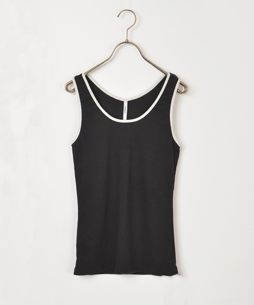 SHIPS BLUESTORE(シップスブルーストア)の「tresics:パイピングリブタンクトップ(タンクトップ・レディース・グレー/ブラック/ホワイト・MEDIUM/SMALL/LARGE)」の3枚目の写真