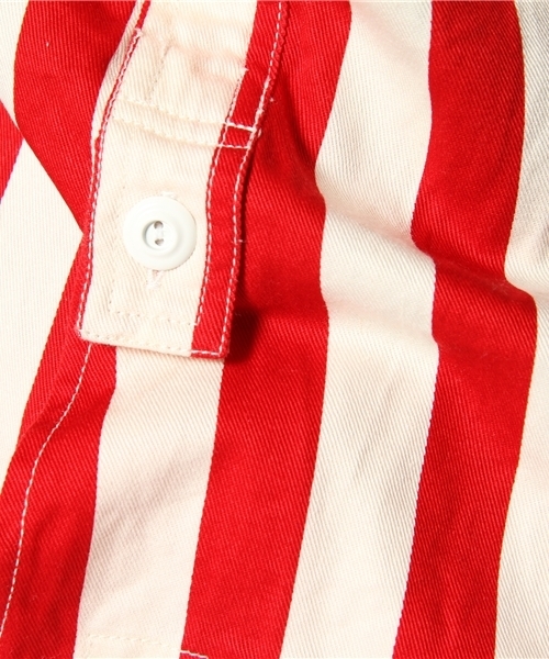 BEAMS BOY（ビームスボーイ）の「△BEAMS BOY / ストライプ 超チビレギュラーカラー（シャツ/ブラウス・レディース・レッド/ネイビー・ONE SIZE）」の10枚目の写真