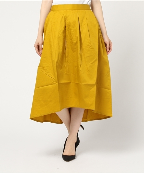 earth music&ecology（アースミュージックアンドエコロジー）の「イレヘムミディアムスカート（スカート・レディース・ボルドー/ベージュ/マスタード/ネイビー・FREE）」の3枚目の写真