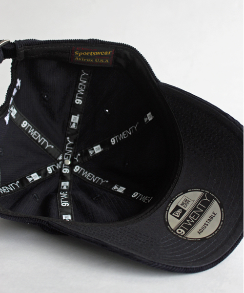 NEW ERA（ニューエラ）の「【直営店限定】AVIREX×NER ERA　Corduroy CAP/　アヴィレックス×ニューエラ　コーデュロイキャップ/　9TWENTY （キャップ・メンズ・ブラック/ネイビー/マスタード・FREE）」の4枚目の写真