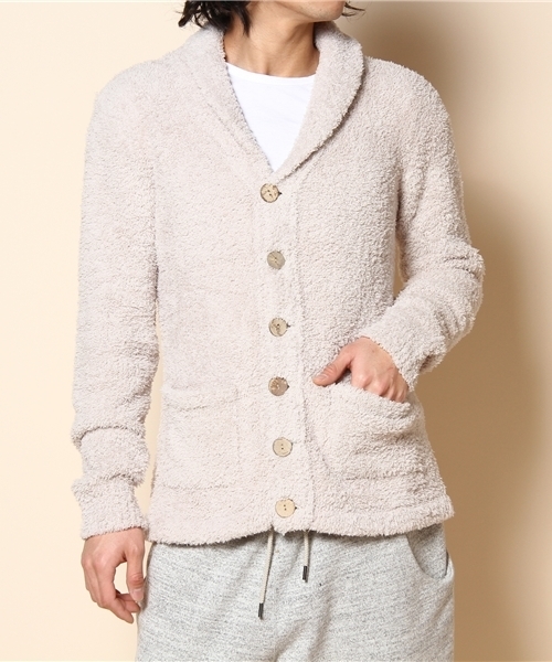 BAREFOOT DREAMS（ベアフットドリームズ）の「454 BFD-11S-010 Bamboo Chic Men's School Swtr.（カーディガン/ボレロ・メンズ・ブラック/グレー/ブラウン/ベージュ/ネイビー・SMALL/MEDIUM/LARGE/X-LARGE）」の2枚目の写真