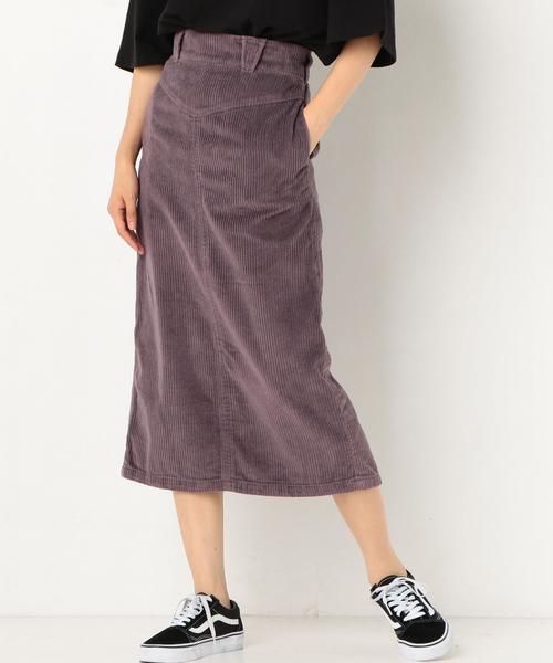 Another Edition（アナザーエディション）の「コーデュロイロングスカート（スカート・レディース・ベージュ/パープル・SMALL/MEDIUM）」の5枚目の写真