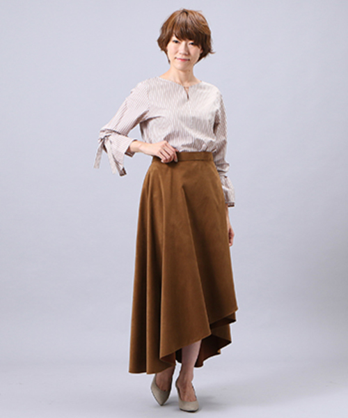 RIVE DROITE（リヴドロワ）の「フロントパイプストライプブラウス（シャツ/ブラウス・レディース・ホワイト/ベージュ・FREE）」の10枚目の写真