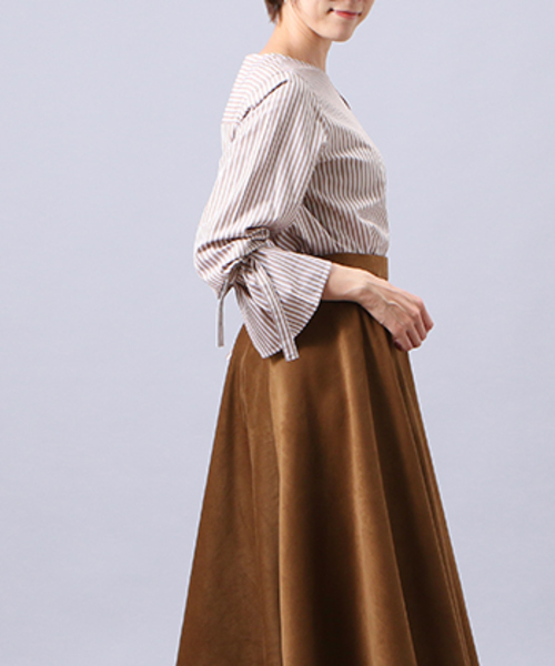 RIVE DROITE（リヴドロワ）の「フロントパイプストライプブラウス（シャツ/ブラウス・レディース・ホワイト/ベージュ・FREE）」の11枚目の写真