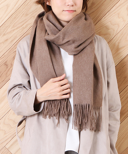 un dix cors（アンディコール）の「ウール無地ストール（ストール/ショール・レディース・ブラウン/オレンジ・ﾌﾘ-）」の8枚目の写真