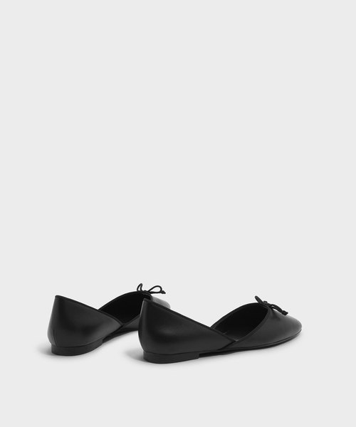 CHARLES & KEITH（チャールズ & キース）の「ボウディテールバレリーナ / BOW DETAIL BALLERINAS（バレエシューズ・レディース・ブラック/レッド・22.5cm/23.5cm/25cm/23cm/24.5cm）」の5枚目の写真