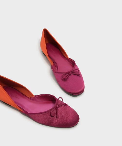 CHARLES & KEITH（チャールズ & キース）の「ボウディテールバレリーナ / BOW DETAIL BALLERINAS（バレエシューズ・レディース・ブラック/レッド・22.5cm/23.5cm/25cm/23cm/24.5cm）」の10枚目の写真