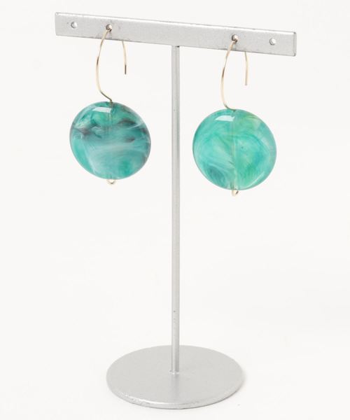 TONE SELECT GOODS(トーンセレクトグッズ)の「【glou】Fake Stone Pierce R2(ピアス(両耳用)・レディース・クリーム/グリーン/グレー/オレンジ/ブラウン・FREE)」の4枚目の写真