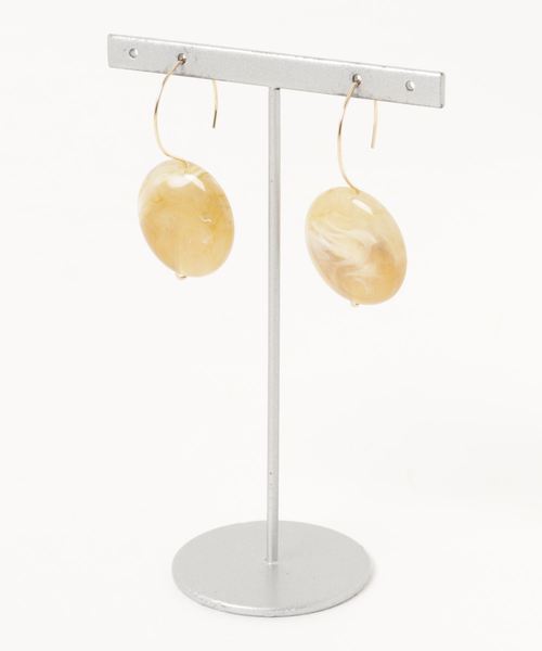 TONE SELECT GOODS(トーンセレクトグッズ)の「【glou】Fake Stone Pierce R2(ピアス(両耳用)・レディース・クリーム/グリーン/グレー/オレンジ/ブラウン・FREE)」の1枚目の写真