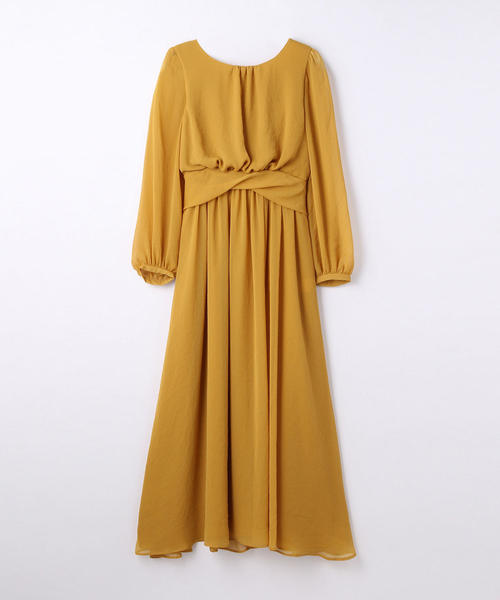 Tomorrowland トゥモローランド の The Dress By Flicka ロングスリーブシフォンドレス ワンピース Wear