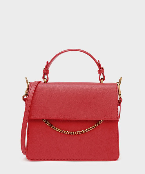 CHARLES & KEITH（チャールズ & キース）の「トップハンドルチェーンディテールバッグ / TOP HANDLE CHAIN DETAIL BAG（ハンドバッグ・レディース・ネイビー/レッド/ライトベージュ・M）」の2枚目の写真