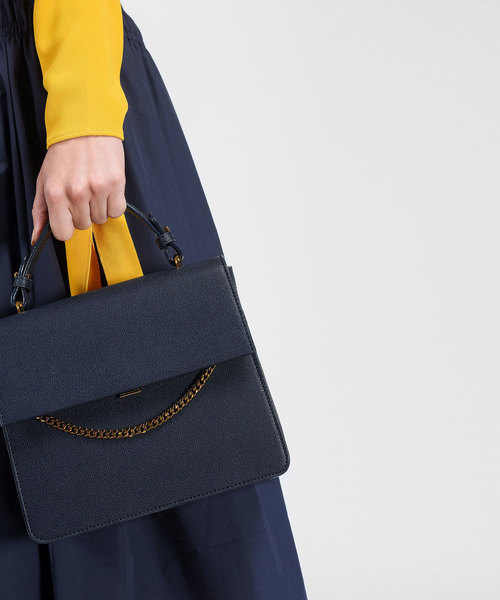 セール】トップハンドルチェーンディテールバッグ / TOP HANDLE