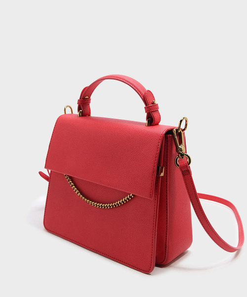 CHARLES & KEITH（チャールズ & キース）の「トップハンドルチェーンディテールバッグ / TOP HANDLE CHAIN DETAIL BAG（ハンドバッグ・レディース・ネイビー/レッド/ライトベージュ・M）」の15枚目の写真