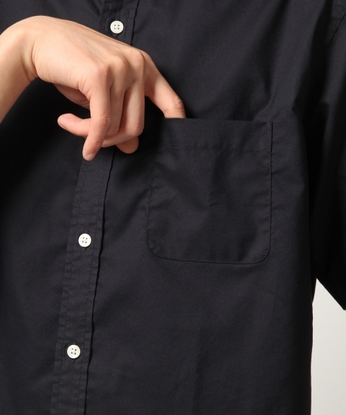 GLOBAL WORK（グローバルワーク）の「ピンオックスレギュラーシャツ半袖【抗菌防臭】/790239（シャツ/ブラウス・メンズ・ネイビー/ホワイト/イエロー・MEDIUM/SMALL/X-LARGE/LARGE）」の10枚目の写真