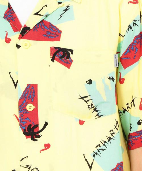 Carhartt（カーハート）の「[カーハート］ST CARHARTT アンダーソン オープンカラー シャツ ◆（シャツ/ブラウス・メンズ・ネイビー/イエロー・SMALL/MEDIUM/LARGE）」の5枚目の写真