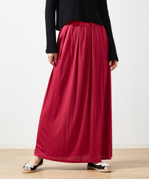 Abahouse Devinette（ドゥヴィネット）の「シルクレーヨンプリーツスカート（スカート・レディース・ブラック/グレー/ピンク・FREE）」の3枚目の写真