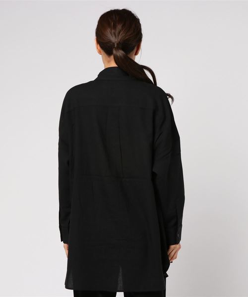 MOUSSY（マウジー）の「OVER SILHOUETTE SHIRT（シャツ/ブラウス・レディース・アイボリー/ライトカーキ/ピンク/ブラック・FREE）」の6枚目の写真