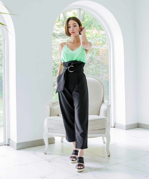 MODE ROBE（モードローブ）の「シンプルVネックキャミソール（キャミソール・レディース・ホワイト/ブラック/ミント/ピンク・FREE）」の16枚目の写真