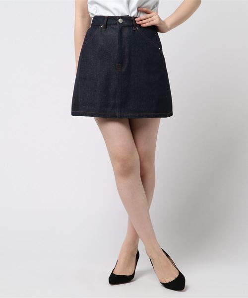 flower（フラワー）の「オータムコンパクトスカート（スカート・レディース・ベージュ/ネイビー・FREE）」の2枚目の写真