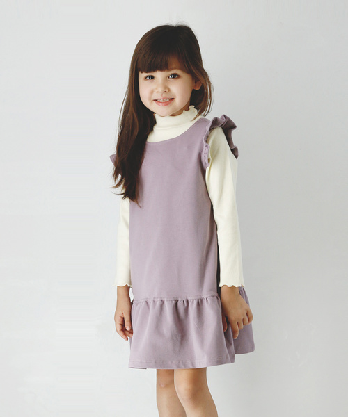 Catherine Cottage（キャサリンコテージ）の「メロウフリルリブカットソー（Tシャツ/カットソー・キッズ・アイボリー/ピンク系その他/ライラック/グレー/ネイビー/ブラック/ピンク系その他2/グリーン・110/120/130/140）」の9枚目の写真