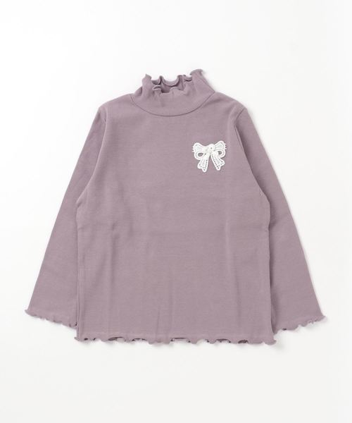 Catherine Cottage（キャサリンコテージ）の「メロウフリルリブカットソー（Tシャツ/カットソー・キッズ・アイボリー/ピンク系その他/ライラック/グレー/ネイビー/ブラック/ピンク系その他2/グリーン・110/120/130/140）」の6枚目の写真