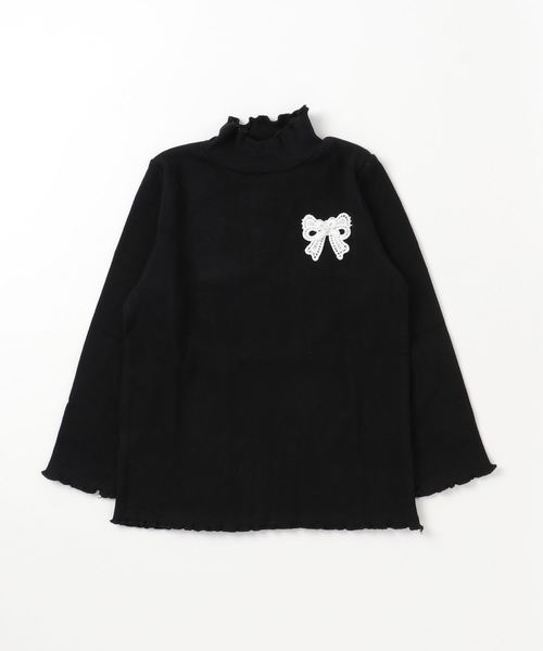 Catherine Cottage（キャサリンコテージ）の「メロウフリルリブカットソー（Tシャツ/カットソー・キッズ・アイボリー/ピンク系その他/ライラック/グレー/ネイビー/ブラック/ピンク系その他2/グリーン・110/120/130/140）」の4枚目の写真