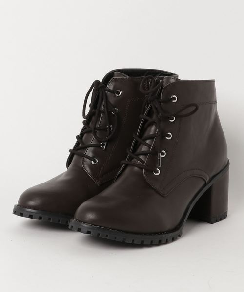 WEGO（ウィゴー）の「WEGO/レースアップヒールブーツ（ブーツ・レディース・ブラック/ブラウン・LARGE/MEDIUM）」の7枚目の写真